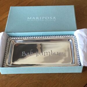 Mariposa Silver Tray with Engraving